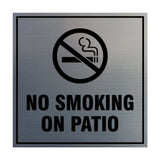 Signs ByLITA Square No Smoking on Patio Sign with Adhesive Tape