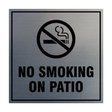 Signs ByLITA Square No Smoking on Patio Sign with Adhesive Tape