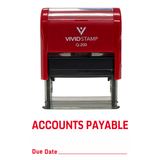Accounts Payable Due Date Self Inking Rubber Stamp