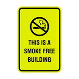Portrait Round This Is A Smoke Free Building Sign