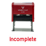 Incomplete Teacher Self Inking Rubber Stamp
