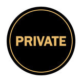 Circle PRIVATE Wall / Door Sign