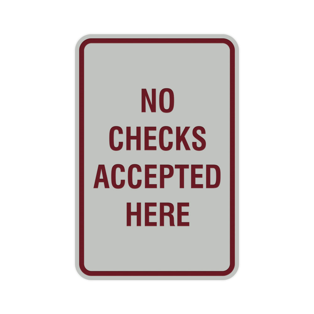 No Checks Accepted Sign