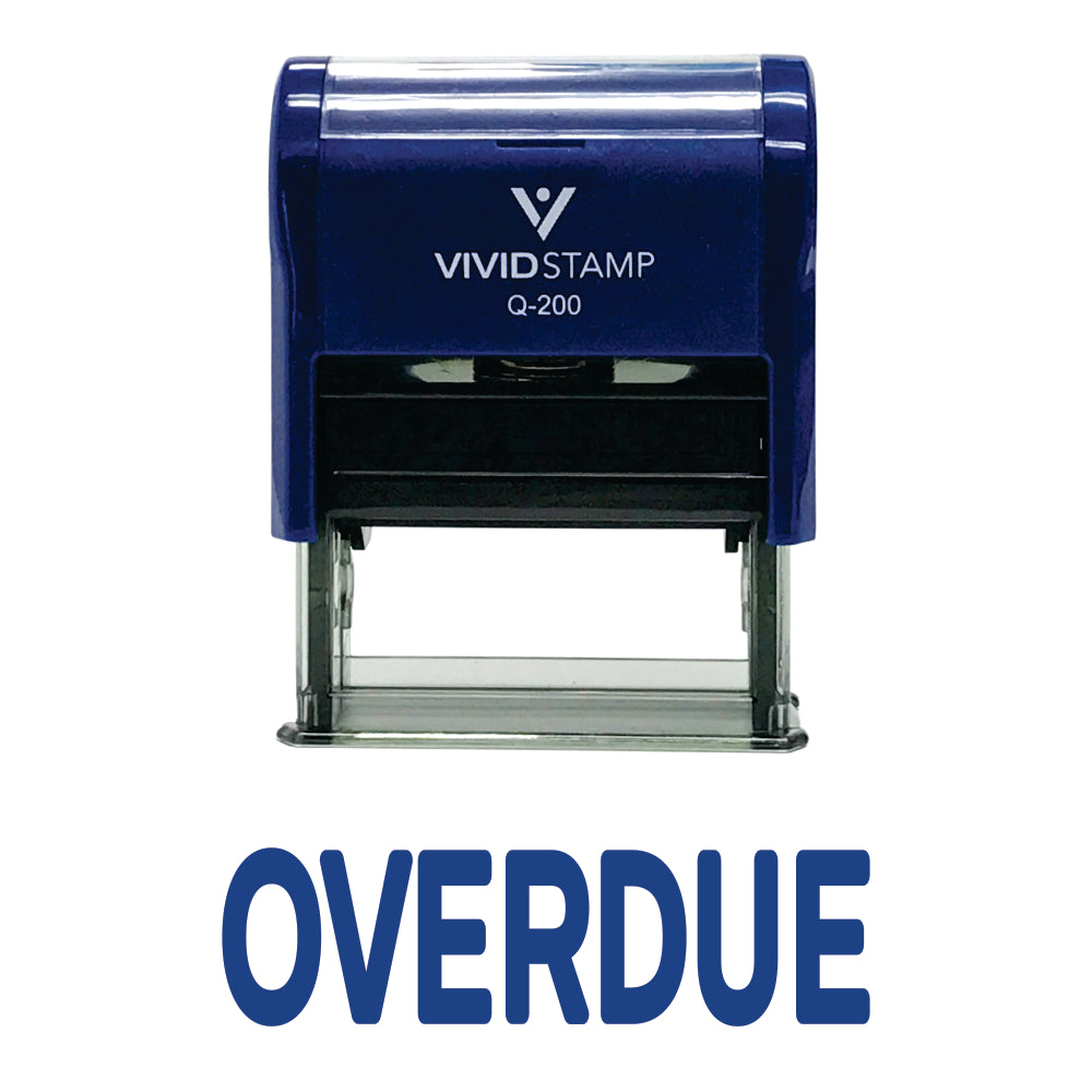 Overdue Self Inking Rubber Stamp