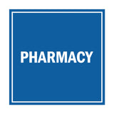 Signs ByLITA Square Pharmacy Sign with Adhesive Tape, Mounts On Any Surface, Weather Resistant, Indoor/Outdoor Use