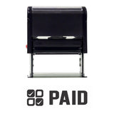 Paid W/ Check Icon Self Inking Rubber Stamp