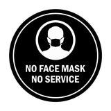 Circle No Face Mask No Service Sign