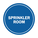 Blue Signs ByLITA Circle Sprinkler Room Sign