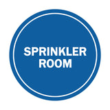 Blue Signs ByLITA Circle Sprinkler Room Sign