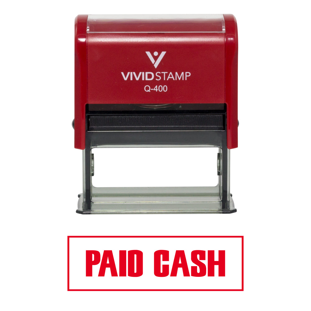 Paid Cash Self-Inking Office Rubber Stamp