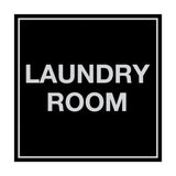 Black / Silver Signs ByLITA Square Laundry Room Sign