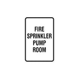 Portrait Round Fire Sprinkler Pump Room Sign