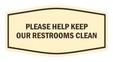 Signs ByLITA Fancy Please Help Keep Our Restroom Clean Sign