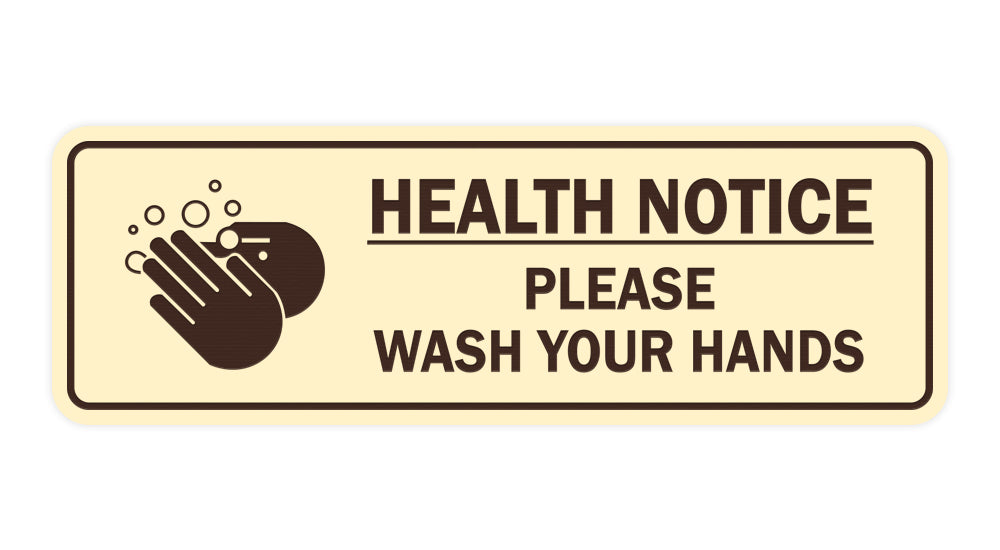 Standard Health Notice Please Wash Your Hands Sign – Pacific Sign and Stamp