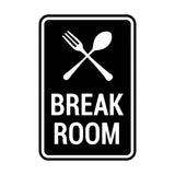 Portrait Round Break Room Sign