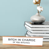 HBIC Head Bitch In Charge Nameplate Desk Sign