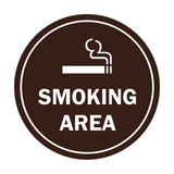 Signs ByLITA Circle Smoking Area Sign