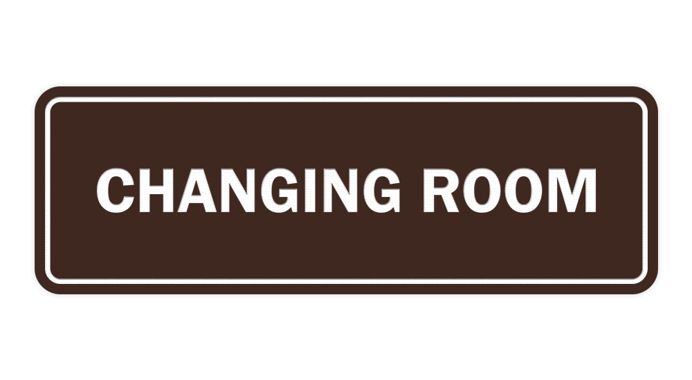 Dark Brown Signs ByLITA Standard Changing Room Sign