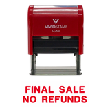 Basic Final Sale No Refunds Self Inking Rubber Stamp