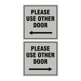 Signs ByLITA Square please use other door sign set with Adhesive Tape, Mounts On Any Surface, Weather Resistant, Indoor/Outdoor Use