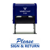 Please Sign And Return Self Inking Rubber Stamp