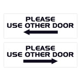 All Quality PLEASE USE OTHER DOOR Sign - (2 Pack)