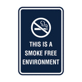 Portrait Round This Is A Smoke Free Environment Sign