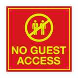 Signs ByLITA Square No Guest Access Sign