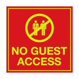 Signs ByLITA Square No Guest Access Sign