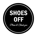 Signs ByLITA Circle Shoes off Please Thank you Sign