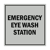 Signs ByLITA Square Emergency Eye Wash Station Sign with Adhesive Tape, Mounts On Any Surface, Weather Resistant, Indoor/Outdoor Use