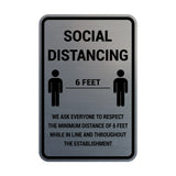 Portrait Round Social Distancing Sign