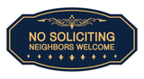 Victorian No Soliciting Neighbors Welcome Sign