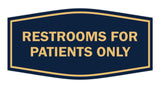 Signs ByLITA Fancy Restrooms For Patients Only Sign