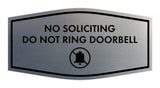 Fancy No Soliciting Do Not Ring Doorbell Wall or Door Sign