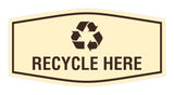 Fancy Recycle Here Wall or Door Sign