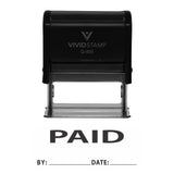 Paid By Date Self Inking Rubber Stamp