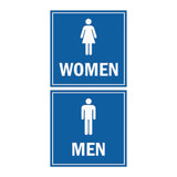 Signs ByLITA Square men women sign set with Adhesive Tape, Mounts On Any Surface, Weather Resistant, Indoor/Outdoor Use