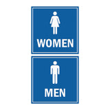 Signs ByLITA Square men women sign set with Adhesive Tape, Mounts On Any Surface, Weather Resistant, Indoor/Outdoor Use