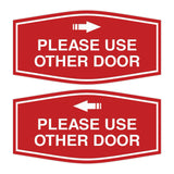 Signs ByLITA Fancy Please Use Other Door Sign Set