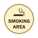 Signs ByLITA Circle Smoking Area Sign