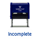 Incomplete Teacher Self Inking Rubber Stamp