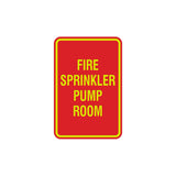 Portrait Round Fire Sprinkler Pump Room Sign