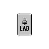 Portrait Round Lab Sign With Adhesive Tape, Mounts On Any Surface