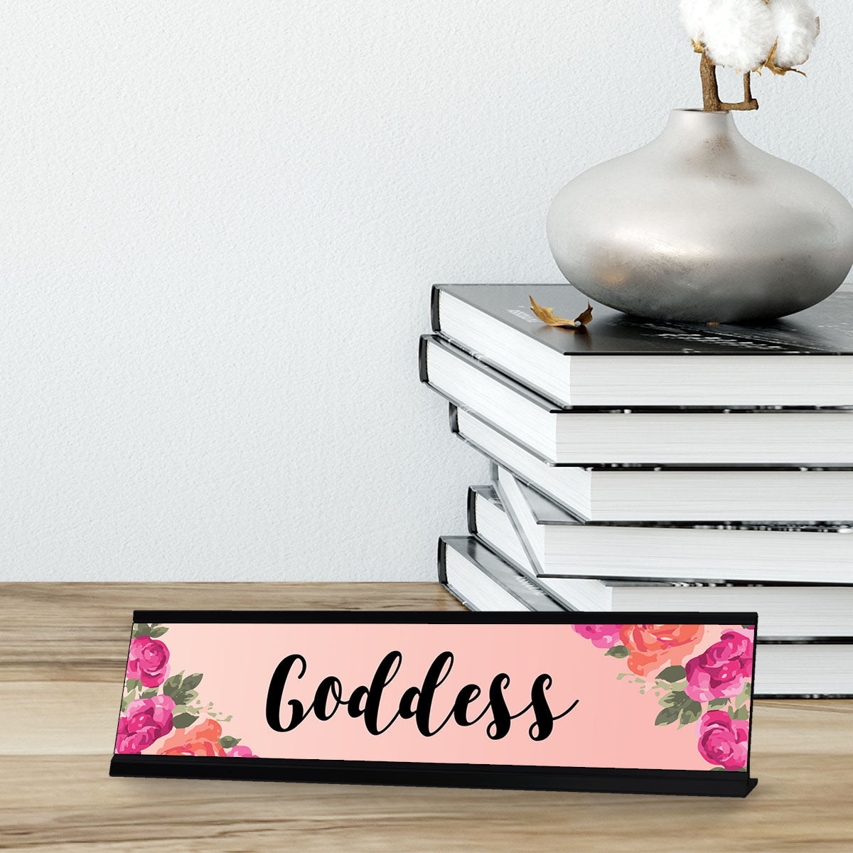 Goddess, Floral Designer Series Desk Sign, Novelty Nameplate (2 x 8")