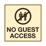 Signs ByLITA Square No Guest Access Sign