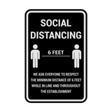 Portrait Round Social Distancing Sign