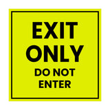 Square Exit Only Do Not Enter Sign