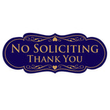 Designer NO SOLICITING Thank You Sign