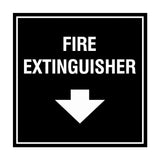 Signs ByLITA Square Fire extinguisher Sign with Adhesive Tape, Mounts On Any Surface, Weather Resistant, Indoor/Outdoor Use